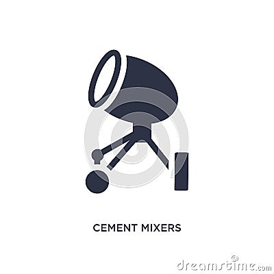 cement mixers icon on white background. Simple element illustration from construction concept Vector Illustration