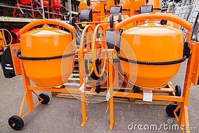 cement mixers for sale in a DIY Stock Photo