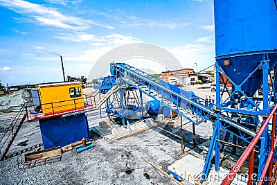 Cement production in quarry Editorial Stock Photo