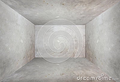 Cement room perspective,grunge background Stock Photo