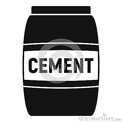 Cement sack icon, simple style Vector Illustration