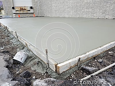 Cement Slab Construction, Contracting, Building Stock Photo