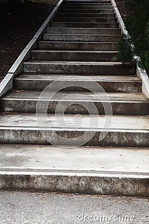 Cement stairs going up Stock Photo