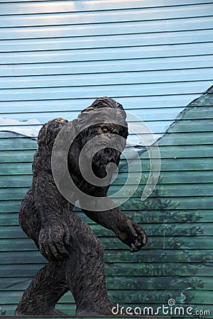 Legendary Sasquatch, Qualicum Beach, BC Stock Photo