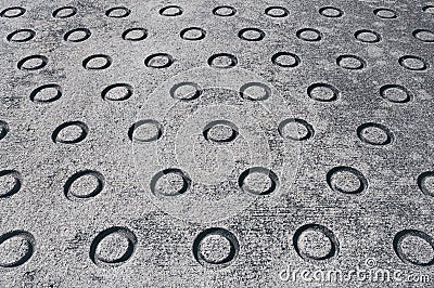 Cement textured circle line pattern Architecture abstract Stock Photo