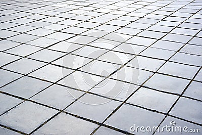 Cement tile block floor texture background. Stock Photo