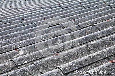 Cement tile roof old texture for background select focus with shallow depth of field Stock Photo