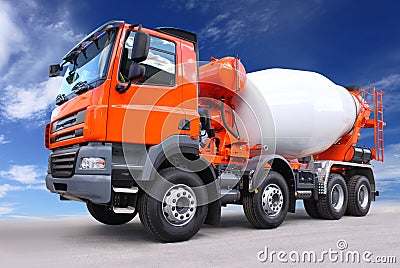 Cement truck Stock Photo