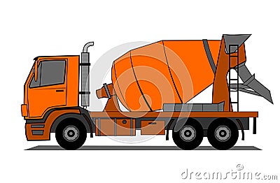 Cement truck Vector Illustration