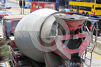 Cement truck Editorial Stock Photo