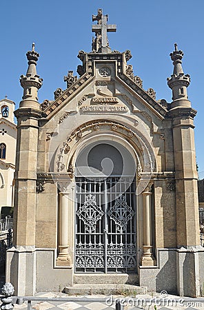 Cemetery of Arenys de Mar Editorial Stock Photo