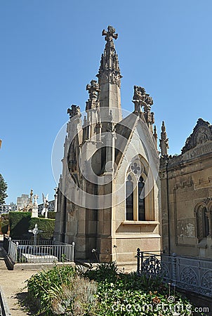 Cemetery of Arenys de Mar Editorial Stock Photo