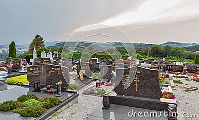 Cemetery Church St. Maria near Maribor, Slovenia Editorial Stock Photo