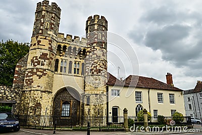 Cemetery Gate of St Augustine`s Abbey in Canterbury, England Stock Photo