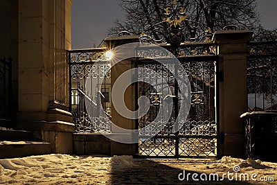 Cemetery gate Stock Photo