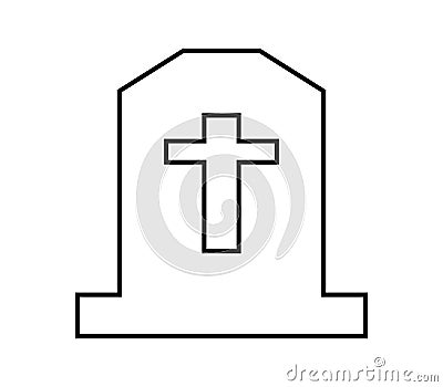 Cemetery icon illustrated Stock Photo