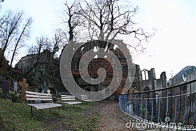 Cemetery on Oybin castle and monastery Editorial Stock Photo