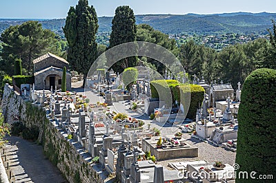 Cemetery of Saint-Paul-de-Vence Stock Photo