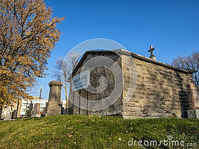 Cemetery Sault-au-Recollect Editorial Stock Photo