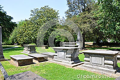 Cemetery in Williamsburg, Viginia Editorial Stock Photo