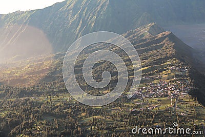 Cemoro lawang village at mount Bromo Stock Photo