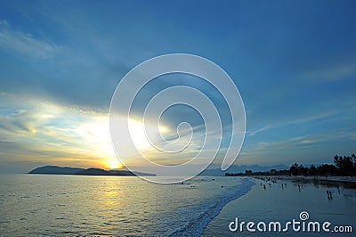 CENANG BEACH SUNSET Editorial Stock Photo