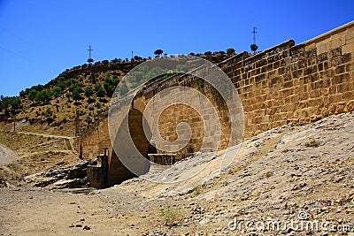 Cendere bridge in Turkey Stock Photo