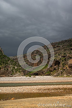 Cendere, Turkey. River Gendere canyon Stock Photo