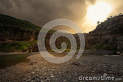 Cendere, Turkey. River Gendere canyon Stock Photo