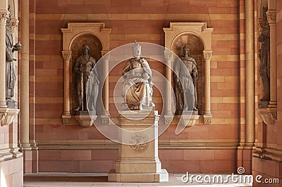 Cenotaph for Rudolf von Habsburg in Speyer Cathedral. Region Palatinate in Germany Editorial Stock Photo