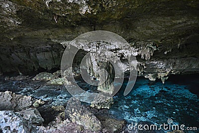 Cenote Dos Ojos in Yucatan peninsula, Mexico. Stock Photo