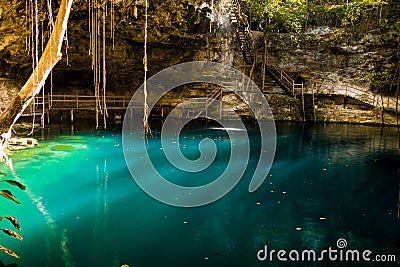 Cenote Ek Balam Stock Photo