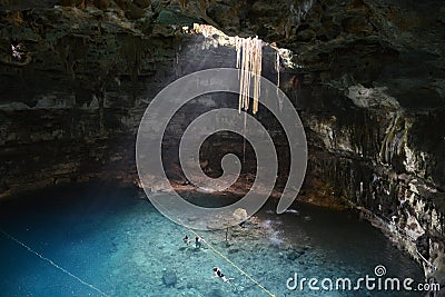 Cenote Samula in Yucatan peninsula, Mexico. Stock Photo