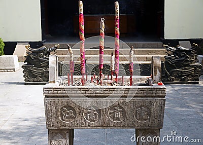 Censer and incense Stock Photo