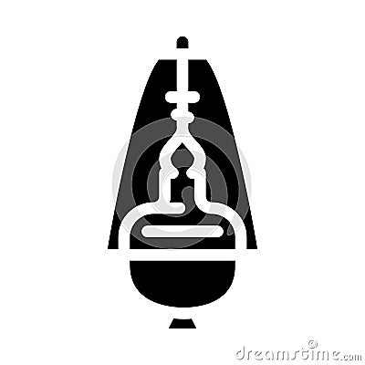 censer priest glyph icon vector illustration black Cartoon Illustration