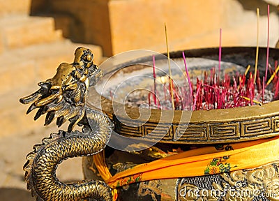 Censer in songzanlin tibetan monastery Stock Photo