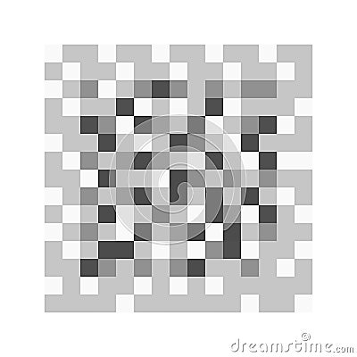 Censor blured effect checkered texture. Gray pixel mosaic square pattern hiding text, image or another prohibited or Vector Illustration