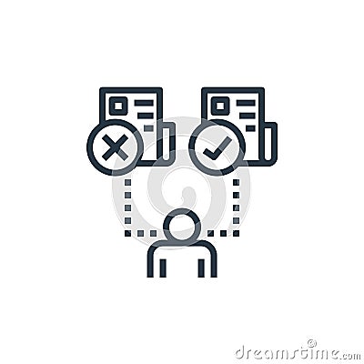 censor icon vector from detecting fake news concept. Thin line illustration of censor editable stroke. censor linear sign for use Vector Illustration