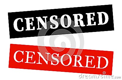 Vector illustration of the word Censored Vector Illustration