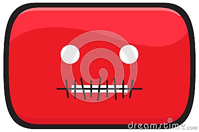 Censored Video Social media icon, channel video content Vector Illustration