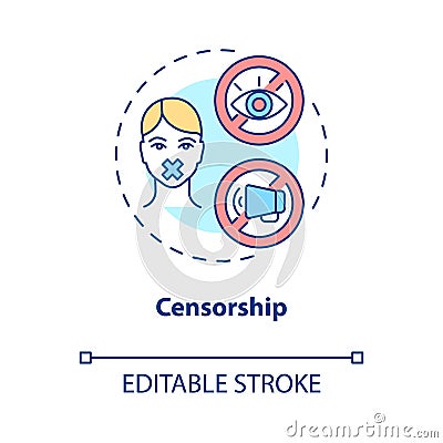 Censorship concept icon Vector Illustration