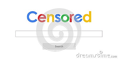 Censorship on internet Vector Illustration