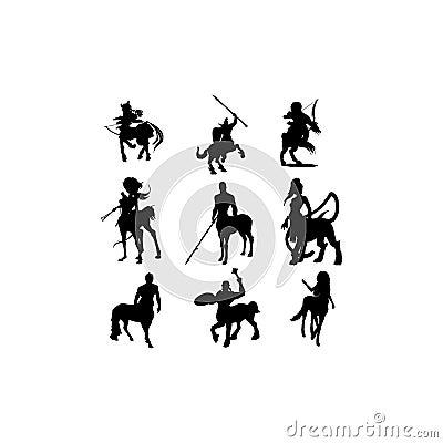 centaur mythology set illustration design Vector Illustration