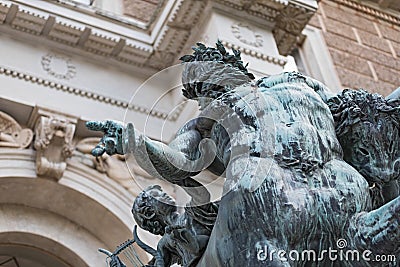 Centaur sculpture before the entrance of the Academy of Fine Arts in Vienna Stock Photo