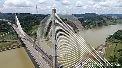 Centennial Bridge across the Panama Canal Editorial Stock Photo