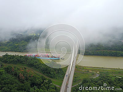 Centennial Bridge-Panama Canal Editorial Stock Photo