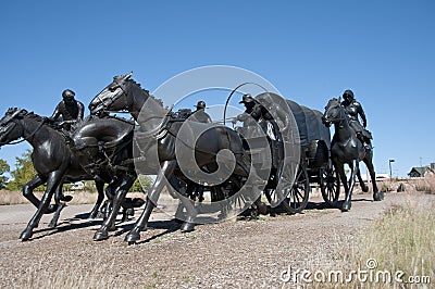 Centennial Land Run Monument Stock Photo