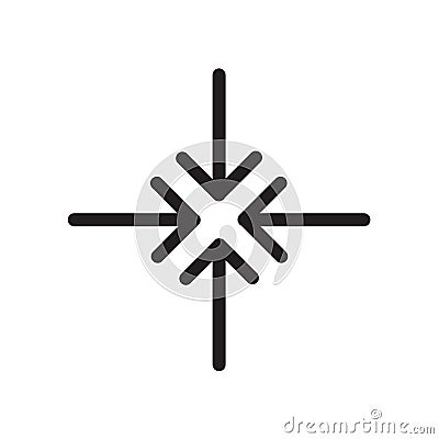 Center align icon isolated on white background Vector Illustration