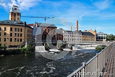 The center of the city of NorrkÃ¶pping in Sweden Stock Photo