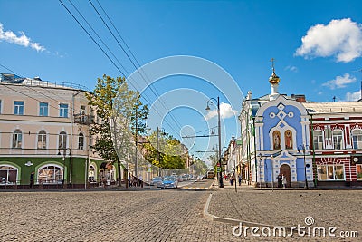 Center of the city Rybinsk, Russia Stock Photo